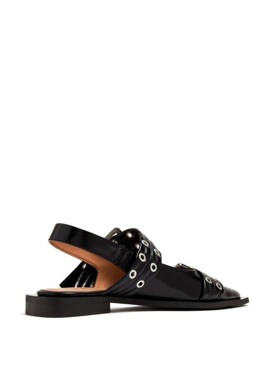 25FW 가니 버클 플랫 슈즈 S2730 099 Black - GANNI