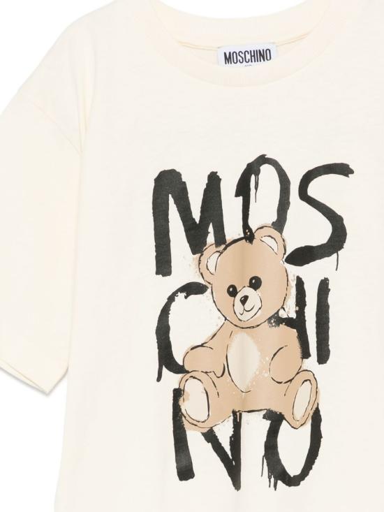 25FW [키즈] 모스키노 티셔츠 HNM05GLAA20 10123 Beige - MOSCHINO