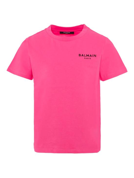 25FW [키즈] 발망 티셔츠 BX8P11Z3186 51PNE Fuchsia