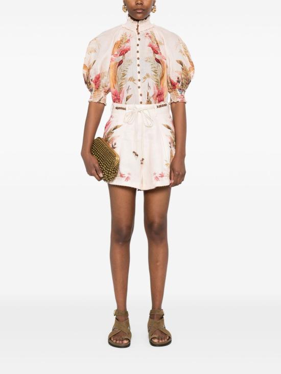 25FW 짐머만 블라우스 4556TSS253 CRMPLMFLO Pink - ZIMMERMANN