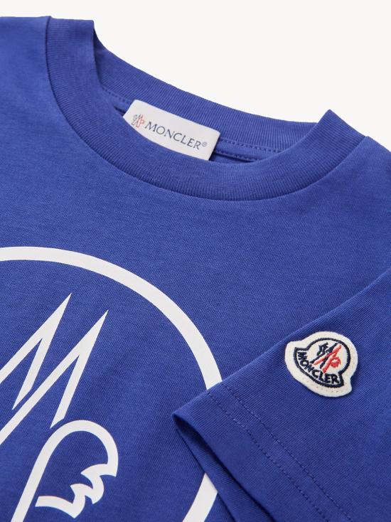 25FW [키즈] 몽클레어 티셔츠 K29548C0001389AFV 758 Blue - MONCLER