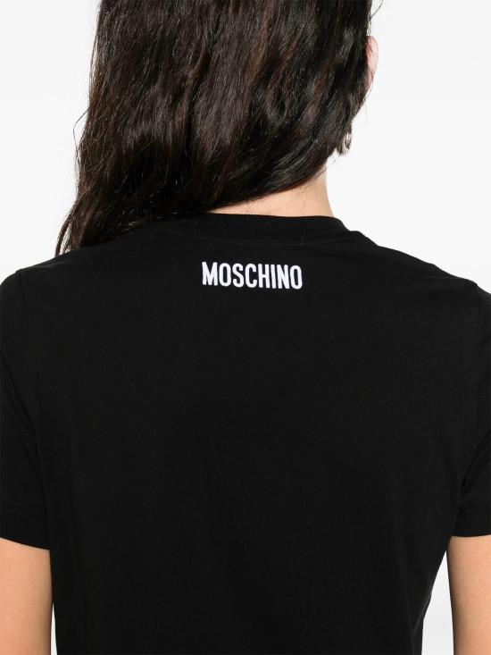 25FW 모스키노 반팔 티셔츠 J07145541 1555 Black - MOSCHINO