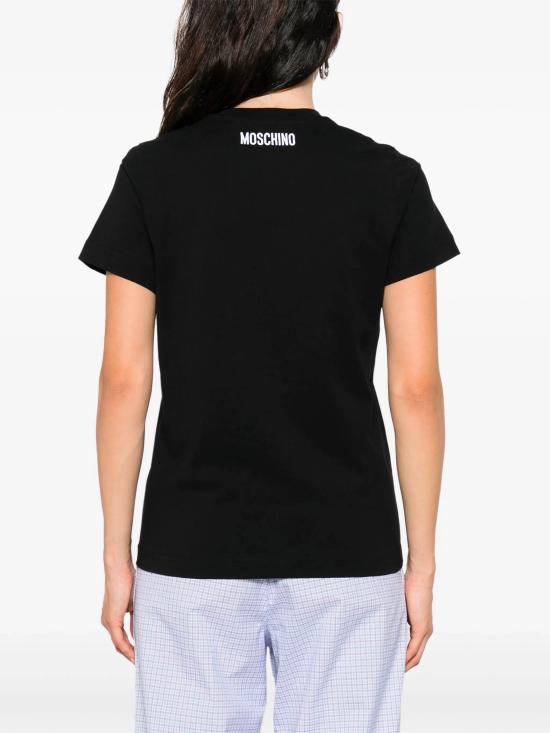 25FW 모스키노 반팔 티셔츠 J07145541 1555 Black - MOSCHINO