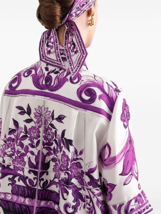 25FW 돌체앤가바나 블라우스 F5T50THI1TK IP3TN Purple - DOLCE & GABBANA