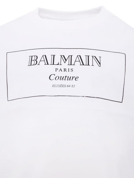 25FW [키즈] 발망 티셔츠 BX8A21Z3186 100NE White - BALMAIN