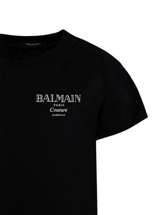 25FW [키즈] 발망 티셔츠 BX8P91Z3186 930BC Black - BALMAIN