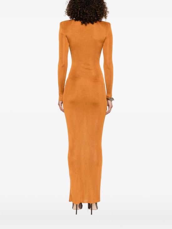 25FW 셀프 포트레이트 롱 원피스 SS25945XO TAN Beige - SELF PORTRAIT