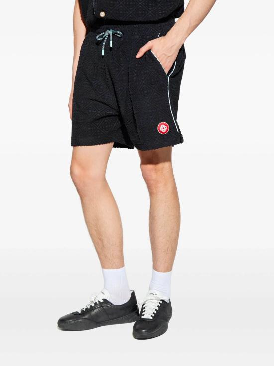 25FW 카사블랑카 숏팬츠 MPF25JTR271 02 Black - CASABLANCA