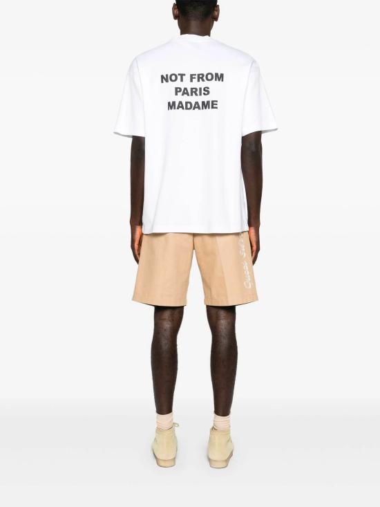 25FW 드롤드무슈 반팔 티셔츠 PERMTS203CO002 OPW White - DROLE DE MONSIEUR