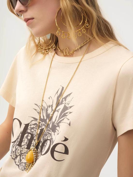 25FW 끌로에 반팔 티셔츠 CH25AJH11170 6H1 Pink - CHLOE