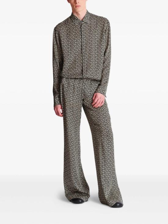 25FW 발망 긴팔 셔츠 FH1HS485VI36 GFE Black - BALMAIN