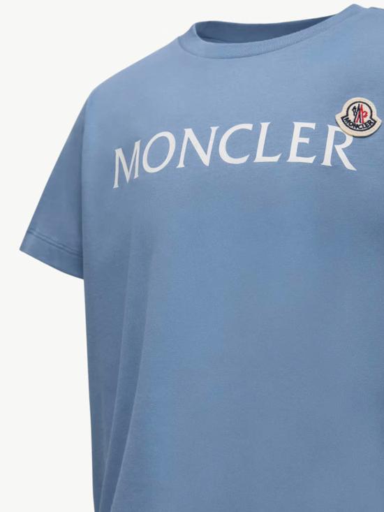 25FW [키즈] 몽클레어 티셔츠 K29548C0001889AFV 714 Clear Blue - MONCLER