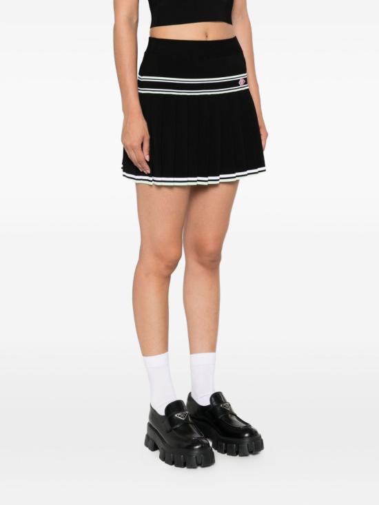 25FW 카사블랑카 숏 스커트 WPF25KW1027 01 Black - CASABLANCA