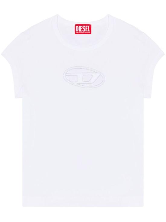 24FW 디젤 반팔 티셔츠 A062680AFAA 100 White