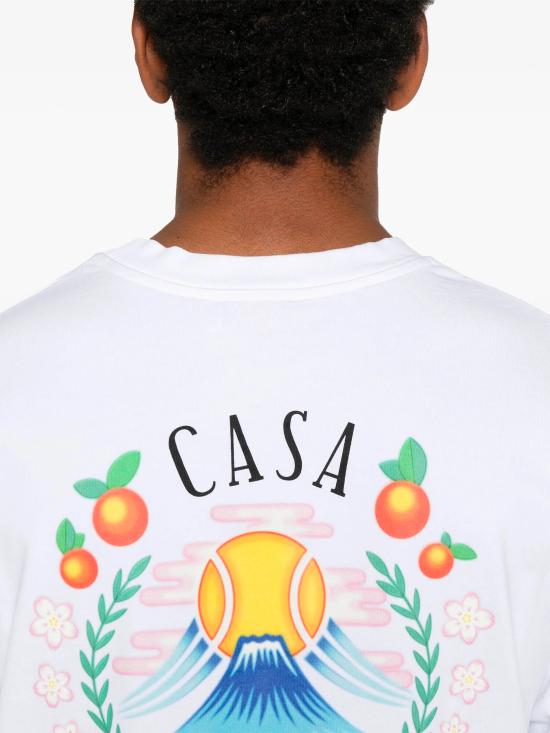 25FW 카사블랑카 반팔 티셔츠 MPF25JTS001 08 White - CASABLANCA