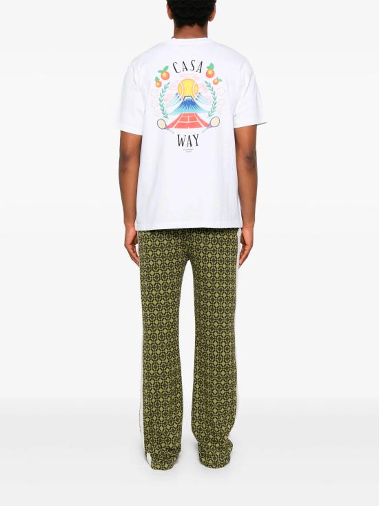 25FW 카사블랑카 반팔 티셔츠 MPF25JTS001 08 White - CASABLANCA