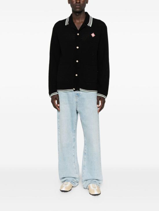 25FW 카사블랑카 셔츠 MAW25KW1160 01 Black - CASABLANCA