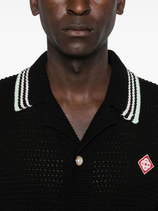 25FW 카사블랑카 셔츠 MAW25KW1160 01 Black - CASABLANCA