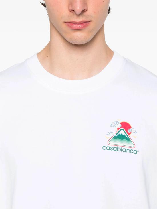 25FW 카사블랑카 반팔 티셔츠 MPF25JTS001 04 White - CASABLANCA