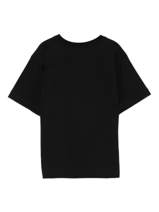 25FW [키즈] 모스키노 티셔츠 HMM05GLAA10 60100 Black - MOSCHINO