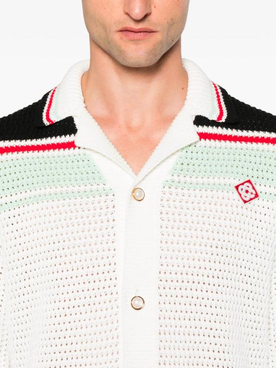 25FW 카사블랑카 긴팔 셔츠 MPF25KW998 01 White - CASABLANCA