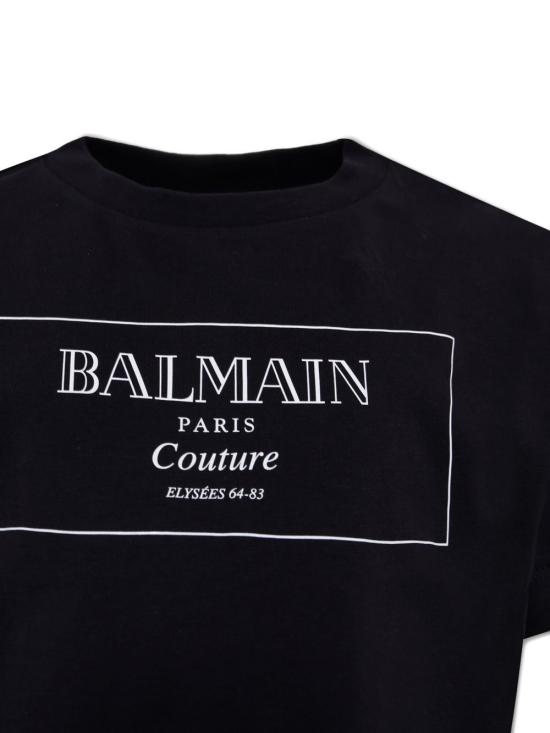 25FW [키즈] 발망 티셔츠 BX8A21Z3186 930BC Black - BALMAIN
