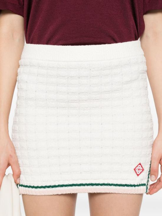 25FW 카사블랑카 숏 스커트 WPF25KW1034 01 White - CASABLANCA