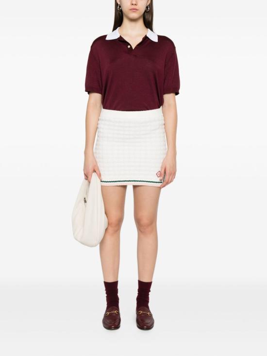 25FW 카사블랑카 숏 스커트 WPF25KW1034 01 White - CASABLANCA