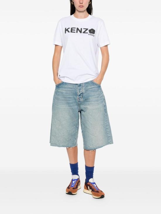 25FW 겐조 반팔 티셔츠 FF52TS1574SO 01 White - KENZO