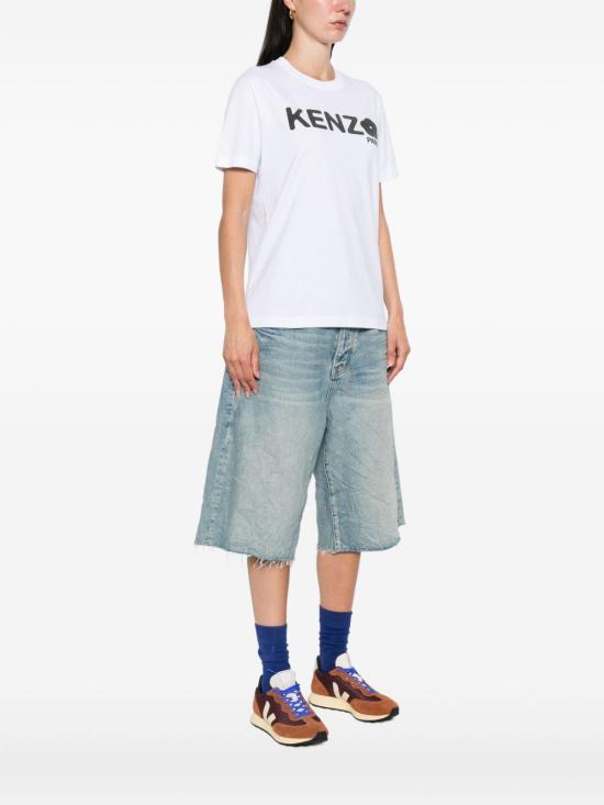 25FW 겐조 반팔 티셔츠 FF52TS1574SO 01 White - KENZO