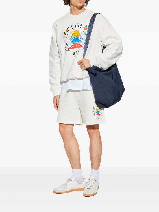 25FW 카사블랑카 긴팔 티셔츠 MPF25JTP293 03 White - CASABLANCA