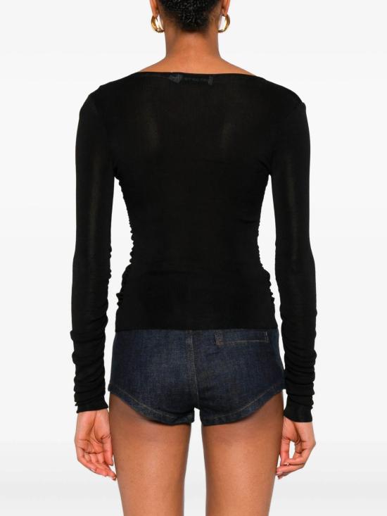 25FW 셀프 포트레이트 블라우스 PF25098TB BLACK Black - SELF PORTRAIT