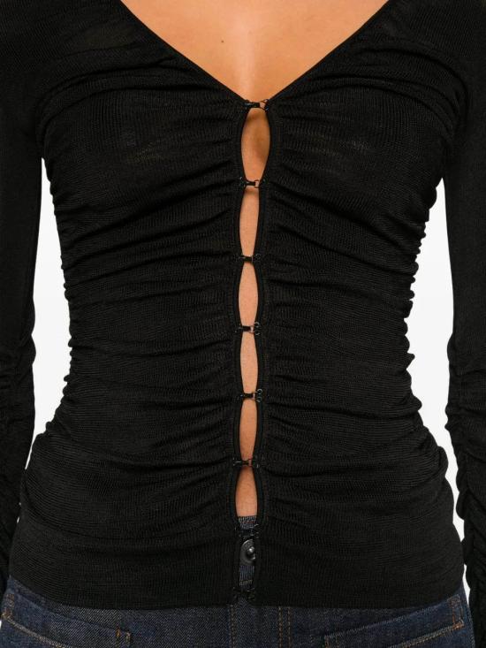 25FW 셀프 포트레이트 블라우스 PF25098TB BLACK Black - SELF PORTRAIT