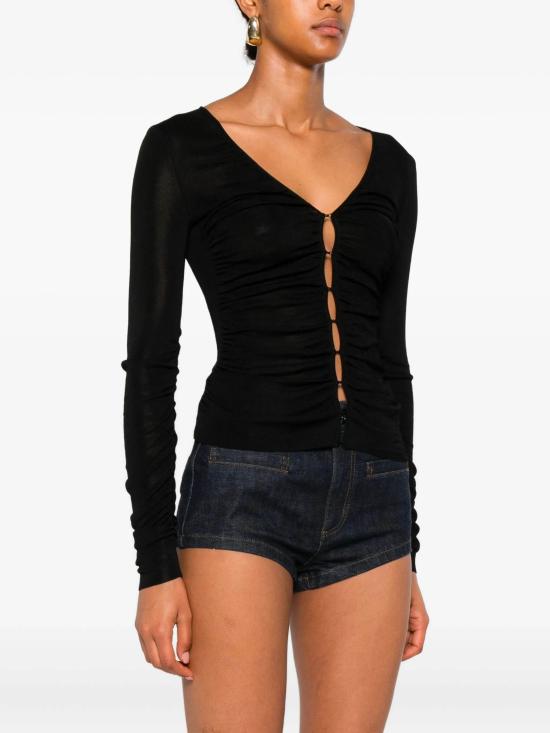 25FW 셀프 포트레이트 블라우스 PF25098TB BLACK Black - SELF PORTRAIT