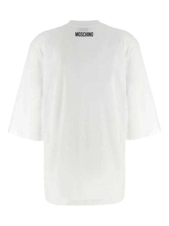 25FW 모스키노 반팔 티셔츠 J07155541 1001 White - MOSCHINO