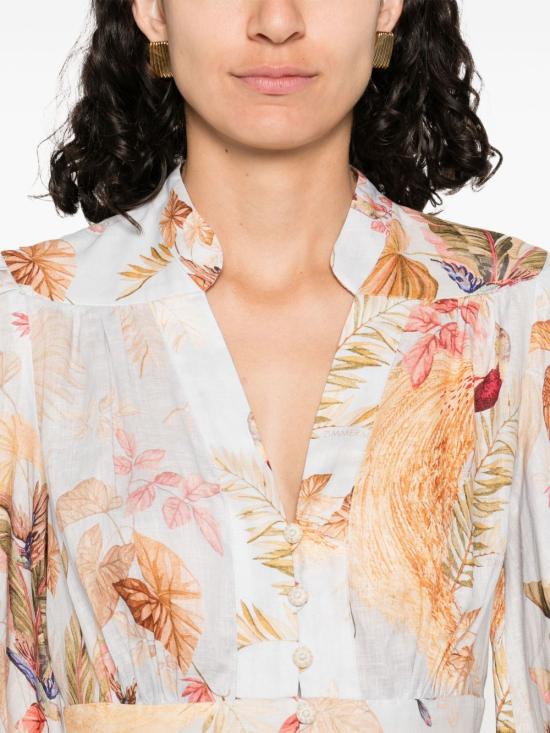 25FW 짐머만 숏 원피스 5147DSS253 LBPFL Clear Blue - ZIMMERMANN