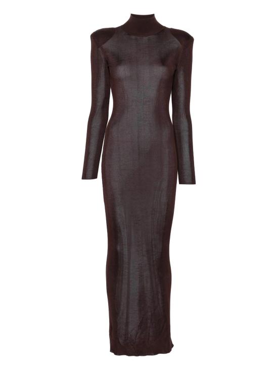 25FW 셀프 포트레이트 롱 원피스 SS25945XBR BROWN Brown