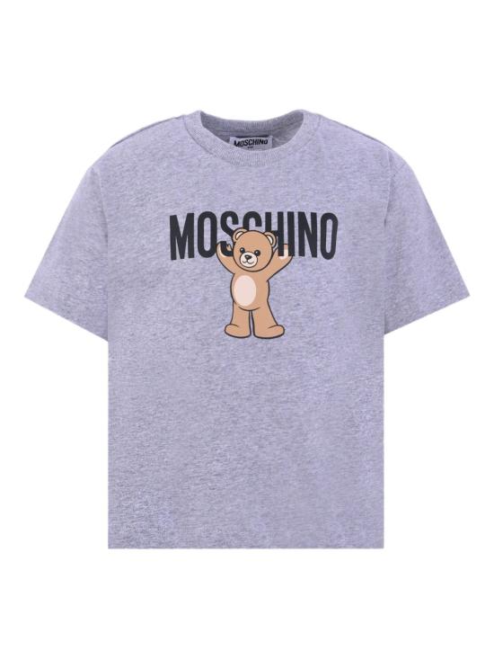 25FW [키즈] 모스키노 티셔츠 HMM05GLAA10 60901 Grey - MOSCHINO