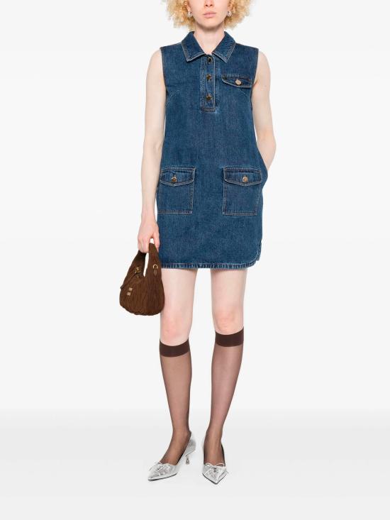 25FW 셀프 포트레이트 숏 원피스 PF25803SBL BLUE Blue - SELF PORTRAIT