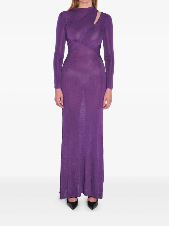 25FW 셀프 포트레이트 롱 원피스 PF25086XPU PURPLE Purple