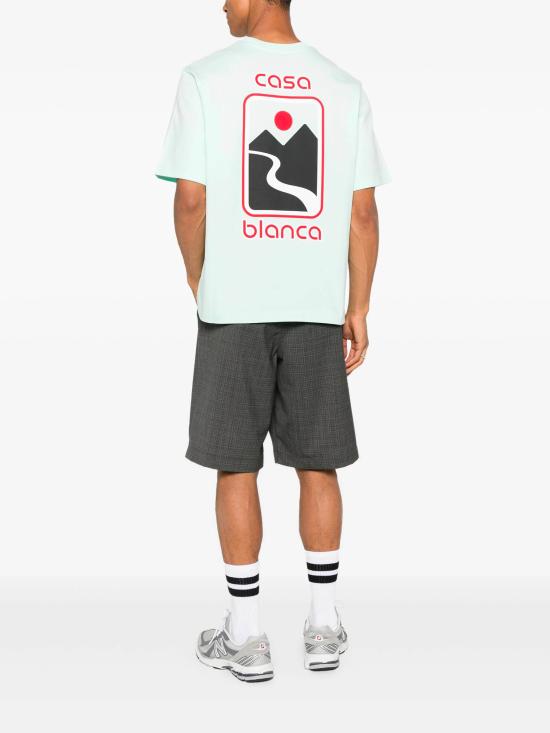 25FW 카사블랑카 반팔 티셔츠 MPF25JTS044 03 Green - CASABLANCA