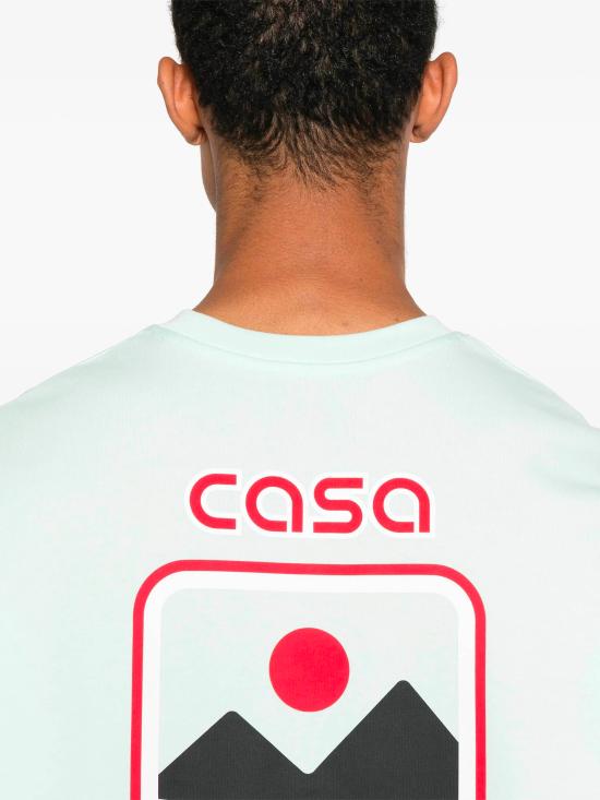 25FW 카사블랑카 반팔 티셔츠 MPF25JTS044 03 Green - CASABLANCA