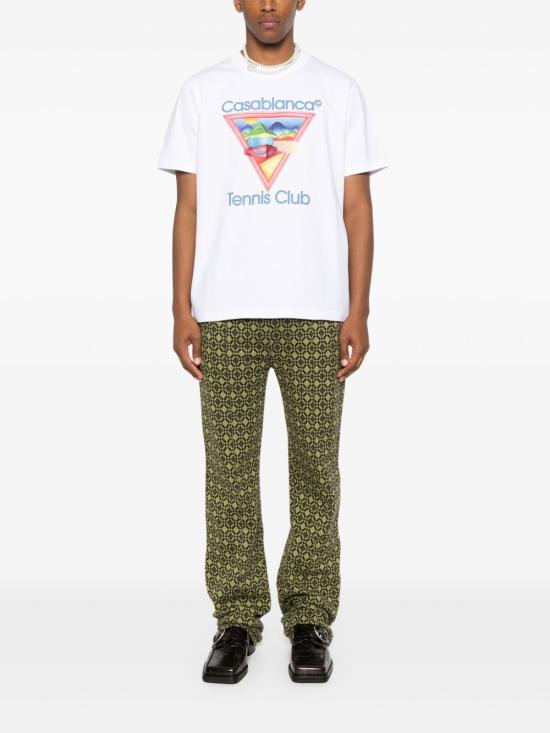 25FW 카사블랑카 반팔 티셔츠 MPF25JTS00101 WHITEJERSEY White - CASABLANCA