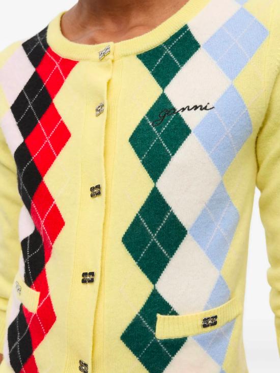 25FW 가니 가디건 K2533 122 Yellow - GANNI