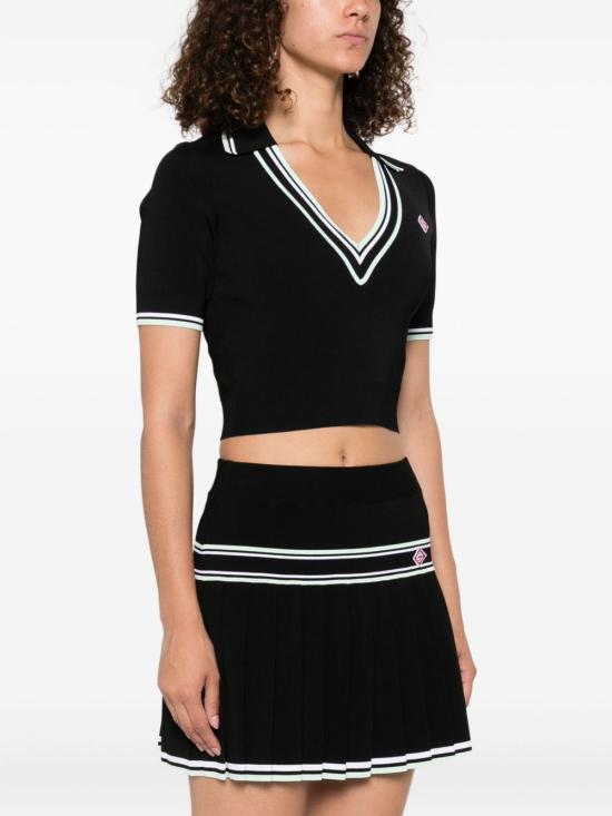 25FW 카사블랑카 반팔 티셔츠 WPF25KW1018 Black - CASABLANCA