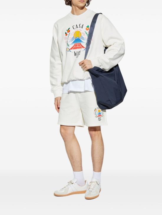 25FW 카사블랑카 긴팔 티셔츠 MPF25JTP29303 OFFWHITELOOPBACK White - CASABLANCA