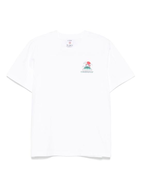 25FW 카사블랑카 반팔 티셔츠 MPF25JTS00104 WHITEJERSEY White