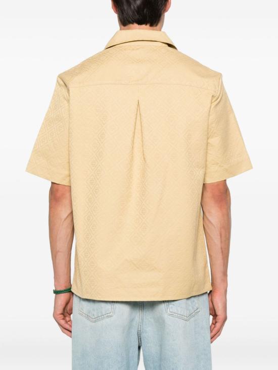 25FW 카사블랑카 반팔 셔츠 MPF25SH167 01 Beige - CASABLANCA