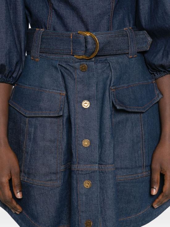 25FW 짐머만 숏 스커트 5289SF25R INK Blue - ZIMMERMANN