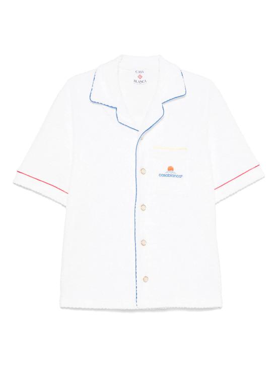 25FW 카사블랑카 반팔 셔츠 MPF25SH085 01 White